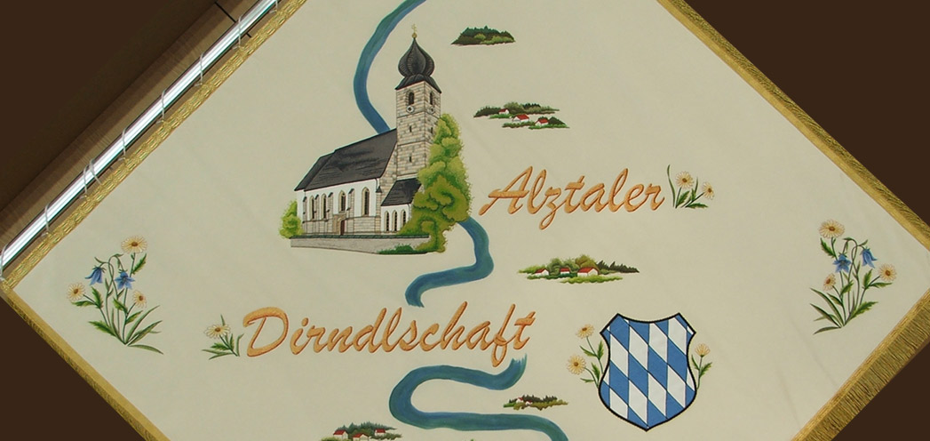 Fahnenstickerei Jaeschke - Jubiläumsfahne für Alztaler Dirndlschaft